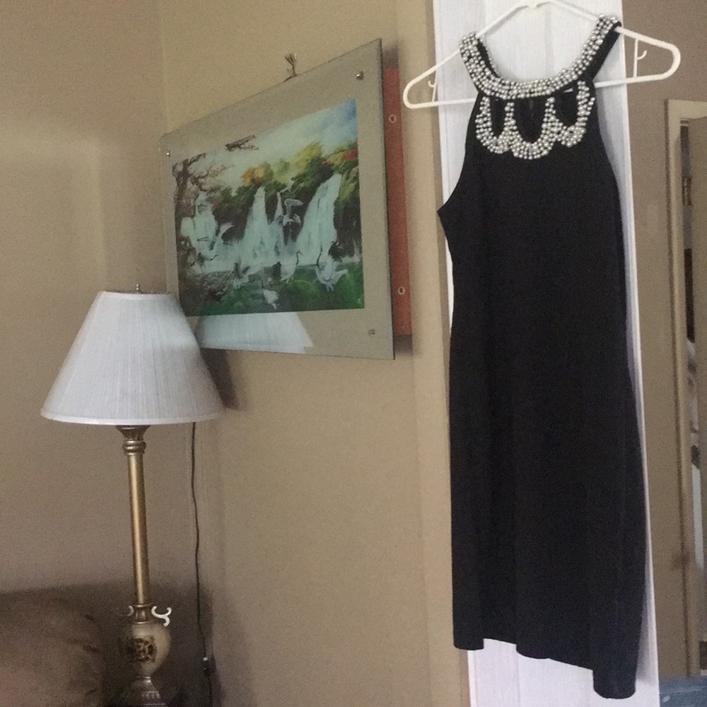 Beaded black dress L